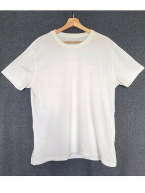 Gucci Men’s White Cotton Jersey T-Shirt Logo Embroidered Crew Neck